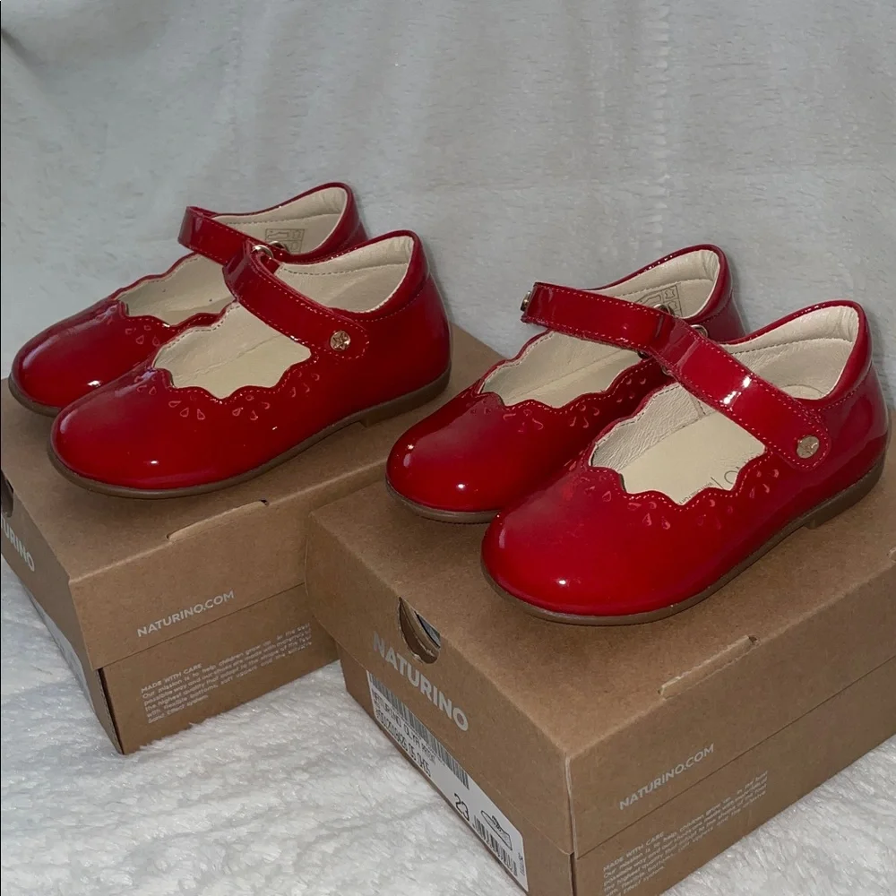 NWT NATURINO OLYA Leather ballet flats in Red - Picture 9 of 14